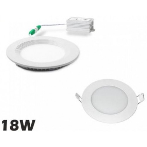 LED SLIM ΠΑΝΕΛ ΣΤΡΟΓΓΥΛΟ ΧΩΝΕΥΤΟ ΘΕΡΜΟ 18W 1440LM 3200Κ