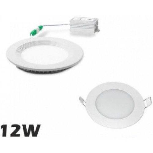 MS8-12W LED SLIM ΠΑΝΕΛ ΣΤΡΟΓΓΥΛΟ ΧΩΝΕΥΤΟ ΦΥΣΙΚΟ 12W ΛΕΥΚΟ 