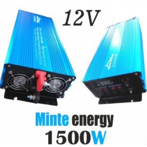 MINTE INVERTER ΚΑΘΑΡΟΥ ΗΜΙΤΟΝΟΥ 12V ΣΕ 220V 1500W