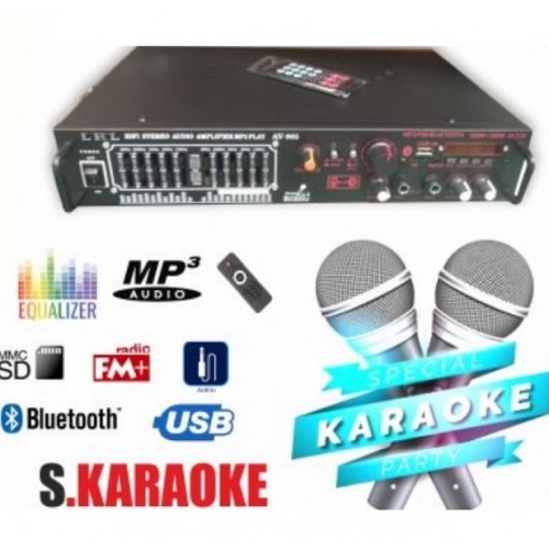 S.Karaoke Party Ενισχυτής 200W - 2 Μικρόφωνα