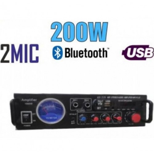 AV-319 ΣΤΕΡΕΟΦΩΝΙΚΟΣ ΡΑΔΙΟΕΝΙΣΧΥΤΗΣ HIFI STEREO MP3 PLAY 200W