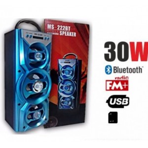 Φορητό ηχείο MS - 222BT με κρυφό φωτισμό Bluetooth / LED - Μαύρο 