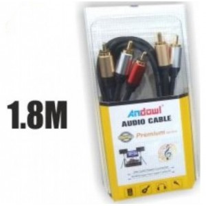 Καλώδιο ήχου 3RCA to 3RCA 1.8M
