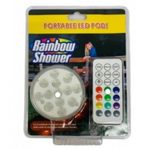 Rainbow IP68 Αδιάβροχη Υποβρύχια RGB LED λάμπα με τηλεχειριστήριο 