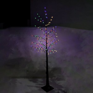 Led Φωτιζόμενο Χριστουγεννιάτικο Δέντρο Καφέ RGB 180cm