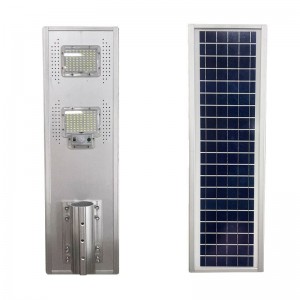 Στεγανό Ηλιακό Φωτιστικό Δρόμου IP65 με Ανιχνευτή Κίνησης, Αισθητήρα Φωτός και Τηλεχειριστήριο σε Ασημί Χρώμα JD-1950