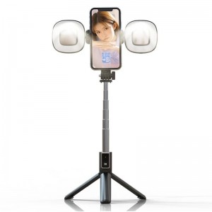 Selfie Stick με Τρίποδο & Remote Control με Διπλό LED Φωτισμό P40S-F