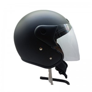  Matt Black Κράνος Μηχανής Jet