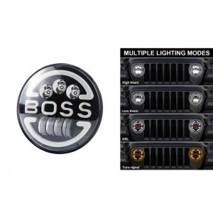 LED ΦΑΝΑΡΙ 7''/30W ΜΕ ΒΥΣΜΑ H4 C68