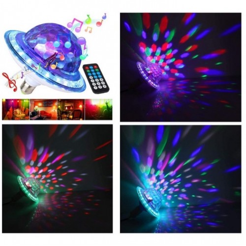 E27 UFO Bluetooth LED λάμπα φωτορυθμικό με ηχείο-Usb 15W