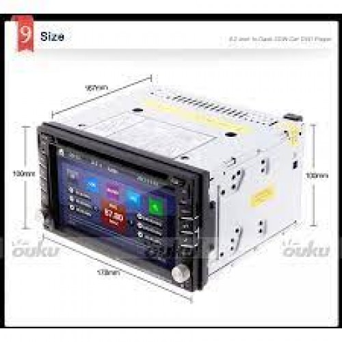 F6066A 6,5 ίντσες 2 DIN Στερεοφωνικού αυτοκινήτου DVD-GPS