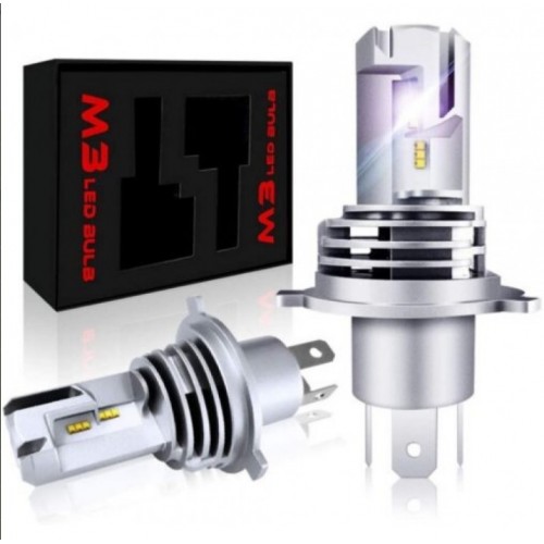 LED KIT M3 Λάμπες Αυτοκινήτου H4 50W 10000Lm 6500K Πορείας 12V–24V