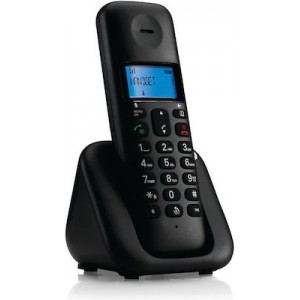 MOTOROLA T301 BLACK (ΕΛΛΗΝΙΚΟ ΜΕΝΟΥ) Ασύρματο τηλέφωνο με ανοιχτή ακρόαση