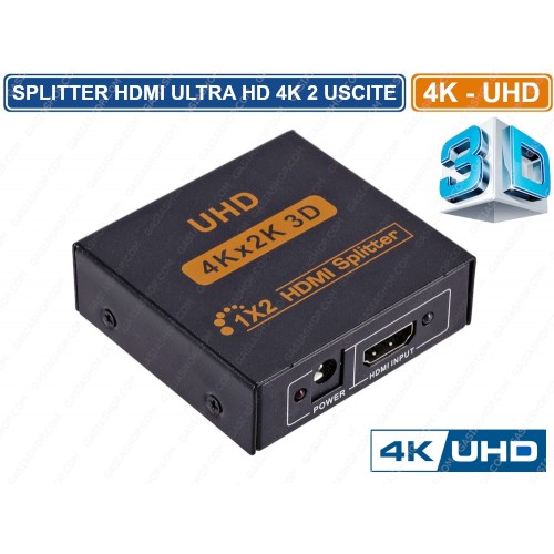 Διαχωριστής HDMI 1x2 splitter QY-S2 ANDOWL 4K 3D
