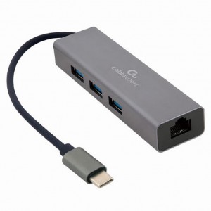 AΝΤΑΠΤΟΡΑΣ ONTEN ΔΙΚΤΥΟΥ GIGABIT TYPE-C ΜΕ 3 ΘΥΡΕΣ USB3.1 HUB