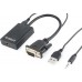 Μετατροπέας 3,5mm / USB-A / VGA αρσενικό σε HDMI θηλυκό