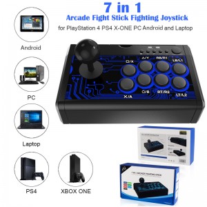 7σε1 Retro Arcade Station Fighting Stick Game Joystick USB Wired Rocker