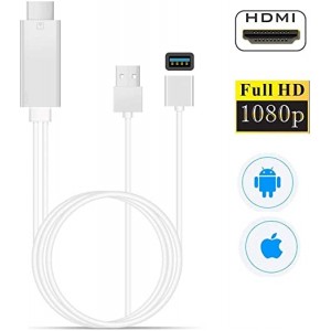 MiraScreen 3 σε 1 Καλώδιο USB σε HDMI, Καλώδιο βίντεο HDTV 1080P
