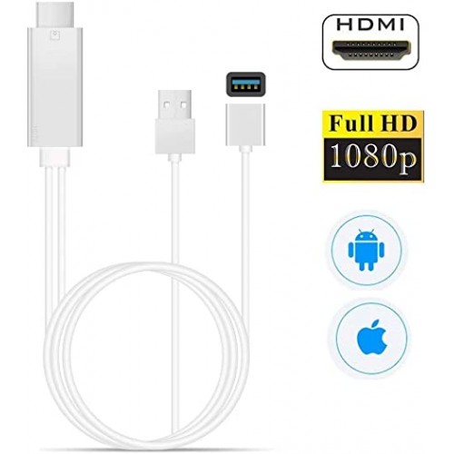 MiraScreen 3 σε 1 Καλώδιο USB σε HDMI, Καλώδιο βίντεο HDTV 1080P