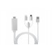 Προσαρμογέας 3 in 1 Mirascreen HDMI 1080P HDTV Cable, 2m Type-C - Micro USB / Lightning