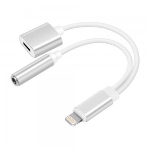 Αντάπτορας M10 Lightning 2 σε 1 3,5 χιλιοστά καλώδιο ήχου + προσαρμογέας φόρτισης