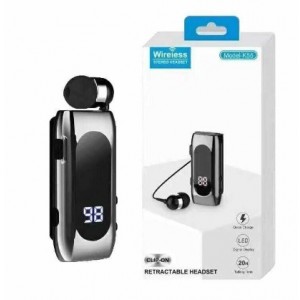 K55 In-ear Bluetooth Handsfree Ακουστικό Ασημί