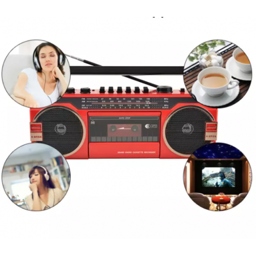 Φορητό Ραδιοκασετόφωνο BLUETOOTH-USB-SD Mp3 Ρεύματος - Μπαταρίας