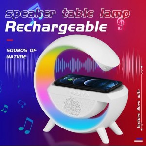 Ηχείο - Φωτιστικό - Ασύρματος φορτιστής Bluetooth 5W με Ραδιόφωνο BT2301