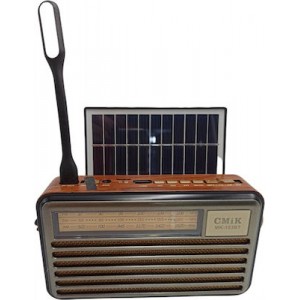 Ηλιακό Επαναφορτιζόμενο Bluetooth Ηχείο - Ραδιόφωνο LED MK-193BT