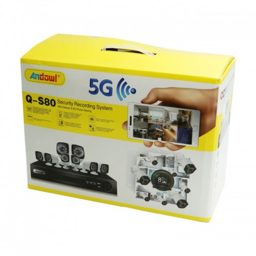 ΣΕΤ ΚΑΤΑΓΡΑΦΗΣ ΜΕ 8 ΚΑΜΕΡΕΣ CCTV CAMERA KIT ANDOWL Q-S80