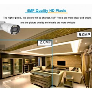 Αδιάβροχη κάμερα εξωτερικού χώρου bullet νυχτερινή όραση 5MP AHD CS-K05 M4