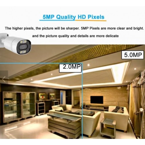 Αδιάβροχη κάμερα εξωτερικού χώρου bullet νυχτερινή όραση 5MP AHD CS-K05 M4