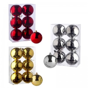 Χριστουγεννιάτικες μπάλες 6 τεμάχια 4cm διάσταση