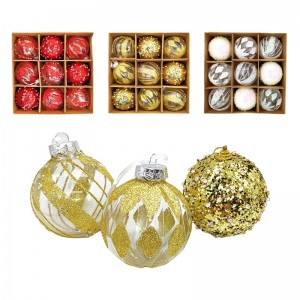 Σετ Χριστουγεννιάτικες Μπάλες 9τμχ