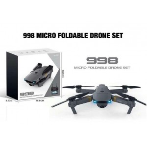 Drone 998 Micro Foldable με κάμερα ευρείας γωνίας HD Quadcopter