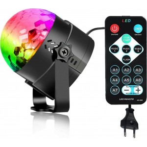 Videomax DJ Lights RGB LED Κρυσταλλική μαγική μπάλα Πολύχρωμη 9W ΑΣΥΡΜΑΤΗ