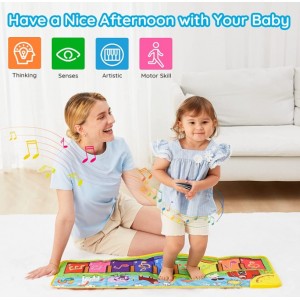 Μουσικά χαλάκια - παιχνίδια για μωρά 25 ήχους πληκτρολογίου πιάνου Μοκέτα Ζωάκια