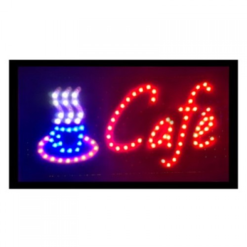 Led Φωτιζόμενη Διαφημιστική Πινακίδα 25x50cm "CAFE"
