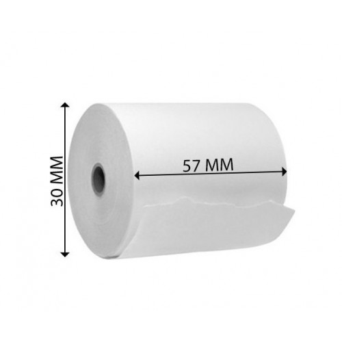 Thermal Rolls Θερμική Χαρτοταινία Ταμειακής Π57xΔ30mm με Μήκος 8m 55gr/m²