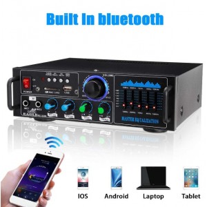 GLS-17 RADIO LCD KARAOKE ΕΝΙΣΧΥΤΗΣ ΓΙΑ ΔΥΟ ΜΙΚΡΟΦΩΝΑ 80W EQUALIZER