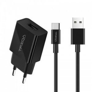 Φορτιστής TREQA Fast Charger CS-220 18W για Type-C (Άσπρο-Μαύρο)