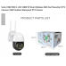 Ηλιακή κάμερα V380 PRO H. 265 1080P IP Ασύρματη WiFi 2.0MP Αδιάβροχη