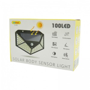 ΠΡΟΒΟΛΕΑΣ ΜΕ ΦΩΤΟΚΥΤΤΑΡΟ ΚΑΙ ΗΛΙΑΚΗ ΦΟΡΤΙΣΗ 100LED Q-L433