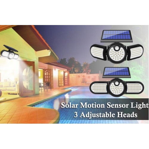 Τριπλός Ηλιακός Προβολέας Κήπου-Γκαράζ-Εξοχής 2.5W Αισθητήρα Κίνησης SH-1206