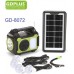 GD-8072 Ηλιακό Σύστημα Φωτισμού 4 Λάμπες-Πλεξούδα Φόρτισης USB-Ραδιόφωνο