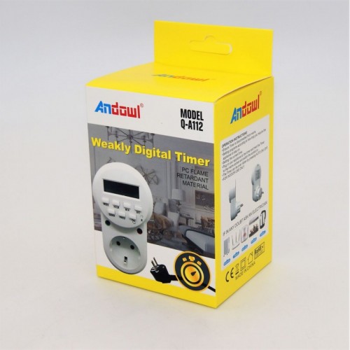 Χρονοδιακόπτης πρίζα 24 ωρών Q-A112 ANDOWL