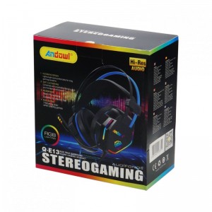 Ενσύρματα Ακουστικά Gaming RGB LED Φωτισμό-Μικρόφωνο ANDOWL Q-E13