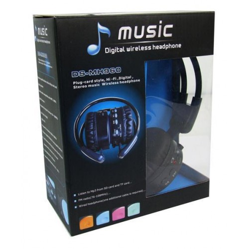 DS-MH960 Αναδιπλώμενα ασύρματα Στερεοφωνικά ακουστικά MP3 Μουσική-ραδιόφωνο