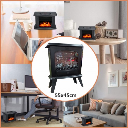 Ηλεκτρικό Τζάκι 55x45cm Θέρμανσης και διακόσμησης φλόγας 950W/1950W