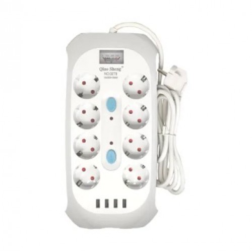 Πολύμπριζο Ασφαλείας 8 Θέσεων 10Α/250V-2500W δέκτη ρεύματος